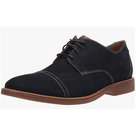 Clarks Men's Atticus Cap Oxford, Navy Nubuck, 12 M US - Picture 1 of 9